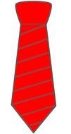 Red Tie as a graphic illustration
