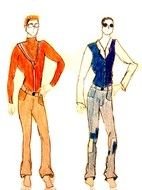 illustration of Fashion men
