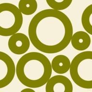 Olive And Apricot White Circles Bubbles Sponge Soap Seamless Tileable