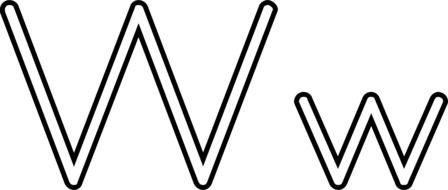 letter W on a white background