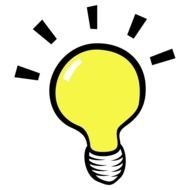 yellow light bulb as a graphic illustration