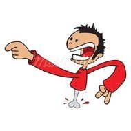 Cartoon Boy Screaming