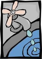Microsoft Faucet Clip Art drawing