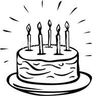 Birthday Cake Drawing
