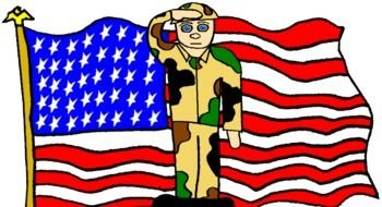 Veterans Day, us patriotic banner, Clip Art