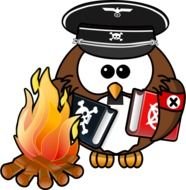 Owls On Books Clip Art N2