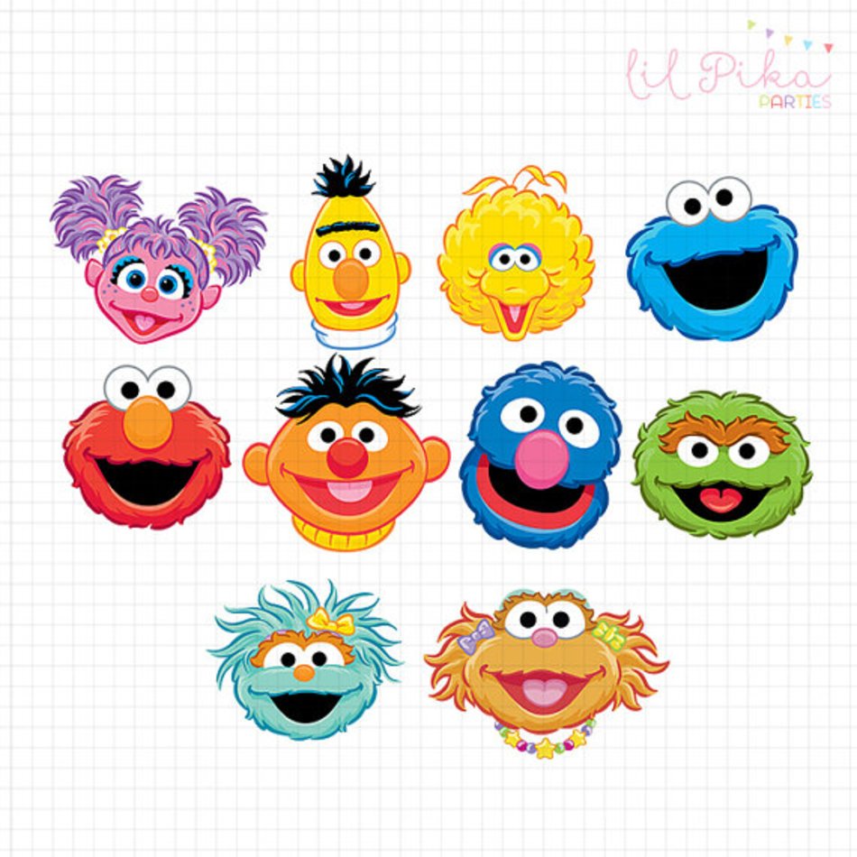 Sesame Street Characters Head By Parteestry On Etsy Free Image Download