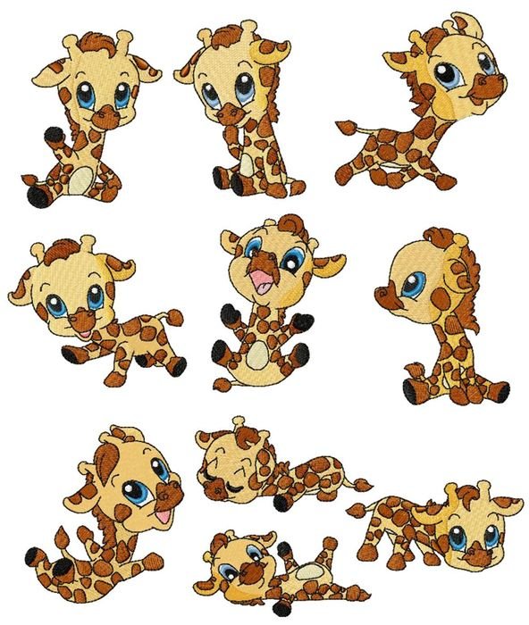 Baby Giraffe Machine Embroidery Designs