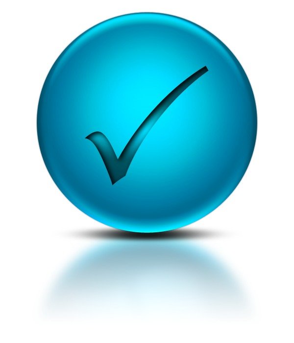 Blue Check Mark Icon