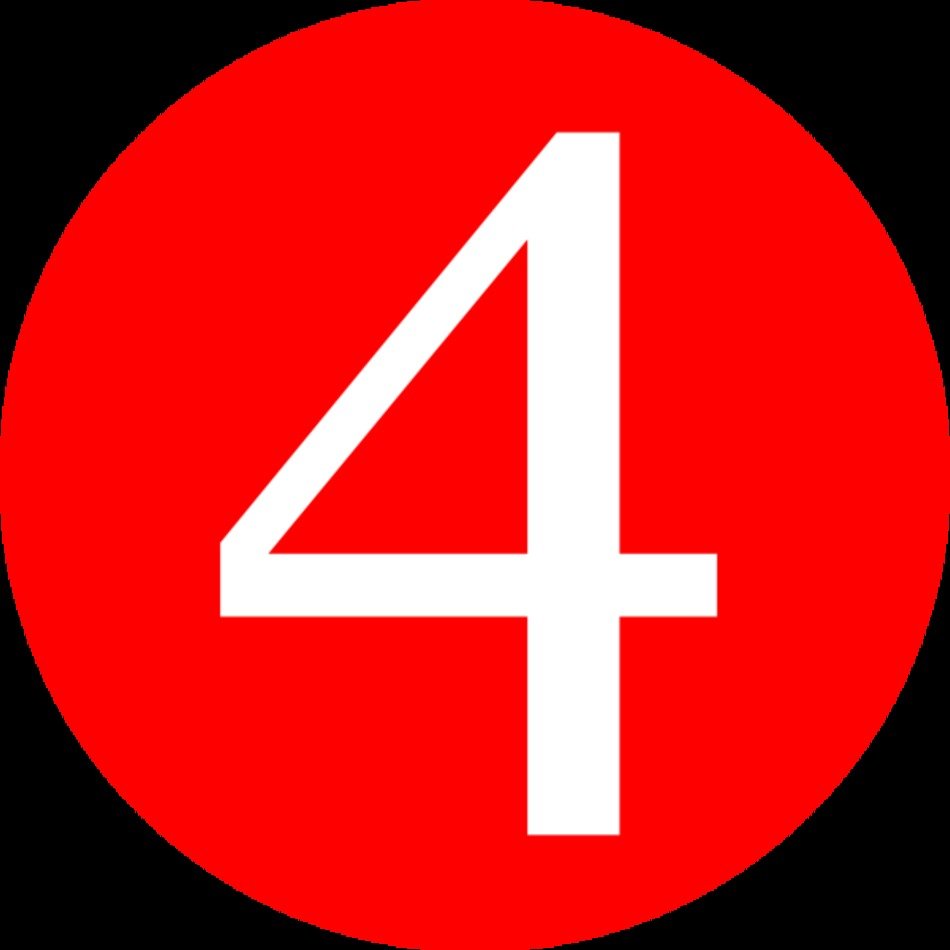 Number 4 Clip Art N22