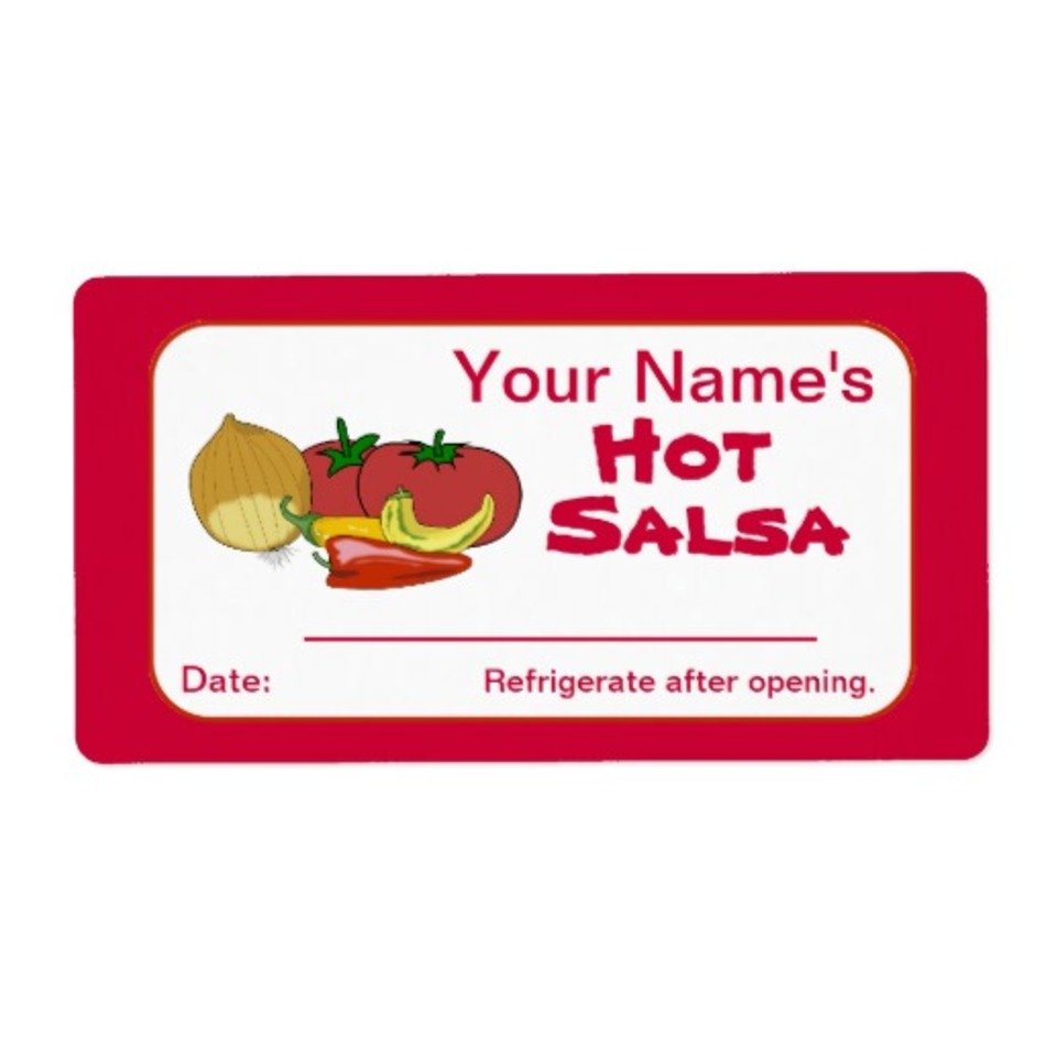 Salsa custom canning jar stickers personalized shipping labels free