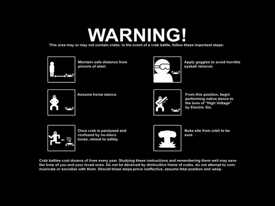 Warning! as the inscription in the picture
