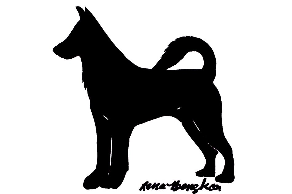 nice Dog Silhouette drawing