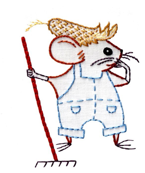 Colorful drawing of the mouse clipart