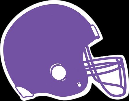 purple helmet on a black background