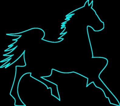Fire Horse Vector Clip Art