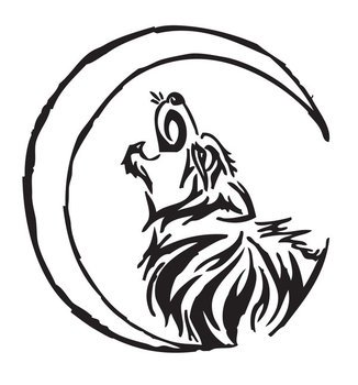 Tribal Wolf Drawings Howling
