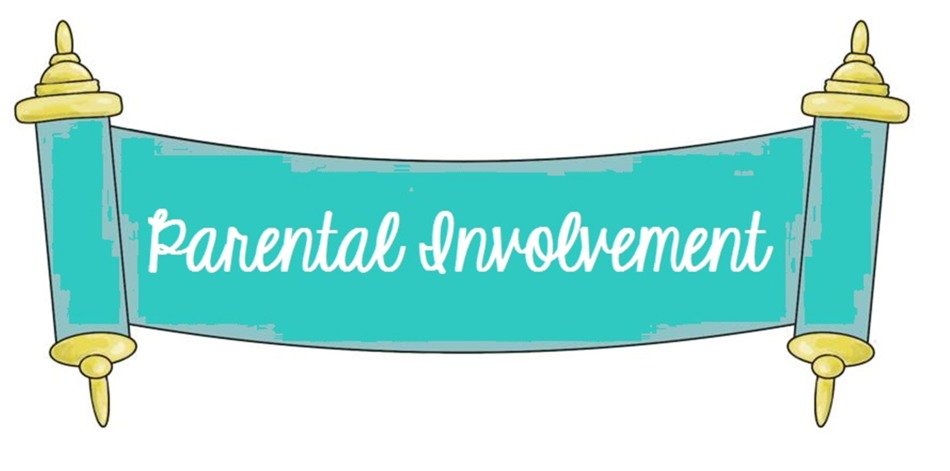 vintage blue scroll, parental involvement