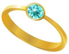 Gold Diamond Ring darwing