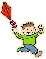 Fly A Kite boy drawing
