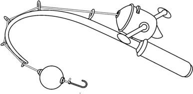 clipart of the Fishing stick