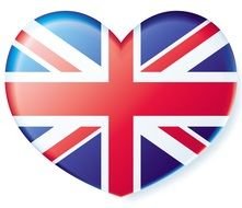 Colorful British flag clipart
