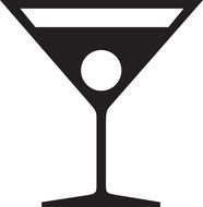 glass for martini as picture for clipart