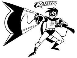 Batman And Robin Coloring Pages drawing