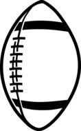 black and white drawing of an american soccer ball
