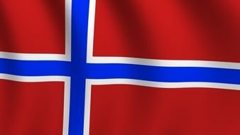 Clip art of Norway Flag