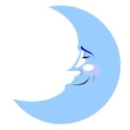 Cartoon Crescent Moon N4