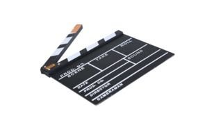 isolated clapper board