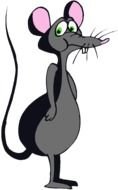 Standing Rat Silhouette drawing