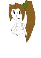 nice girl with brown hair drawing