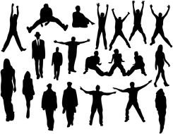 People Silhouette as a graphic illustration