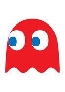 Pac Man Ghost Blinky drawing