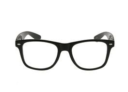 drawn black glasses on a white background