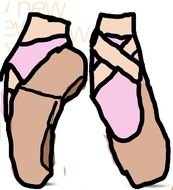 Ballet Pointe Shoes Cartoon