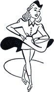 Black and white drawing of the ice skating girl clipart