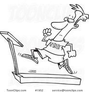 Cartoon Running On Treadmill N6