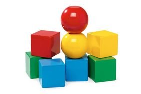 colorful building blocks and balls