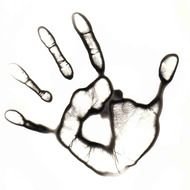 handprint on a white background