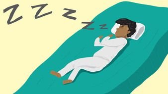 Person Sleeping as a graphic illustration