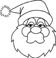 DISEGNI DI VOLTI BABBO NATALE