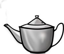 Metal Tea Pot as a graphic illustration