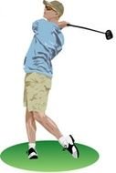 Golf man drawing