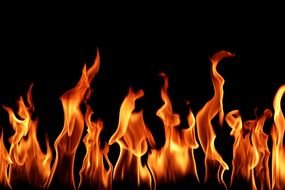 Fire Flames black background