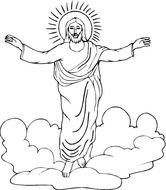 Jesus Easter Coloring Page drawing
