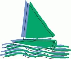 green sailboat on the water