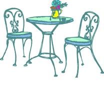 Cafe Table and chair drawing